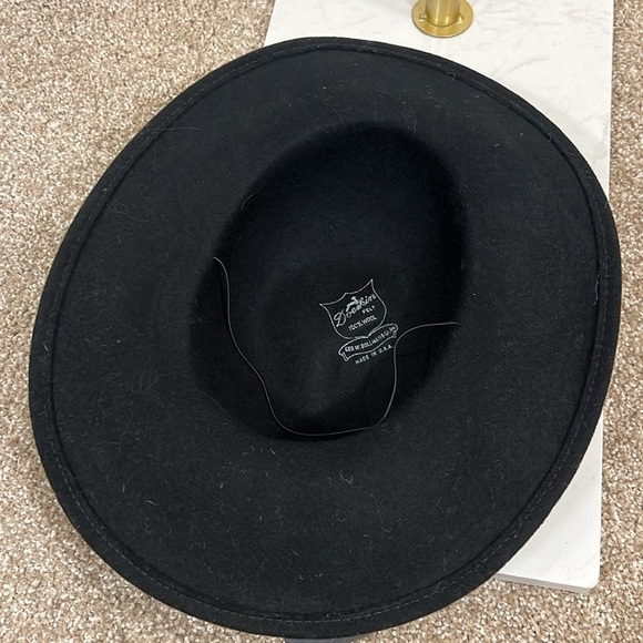 Doeskin 100% wool black feather vintage hat - Picture 5 of 7